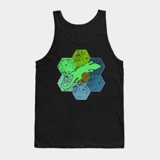 Retro Lizard Flower Tank Top